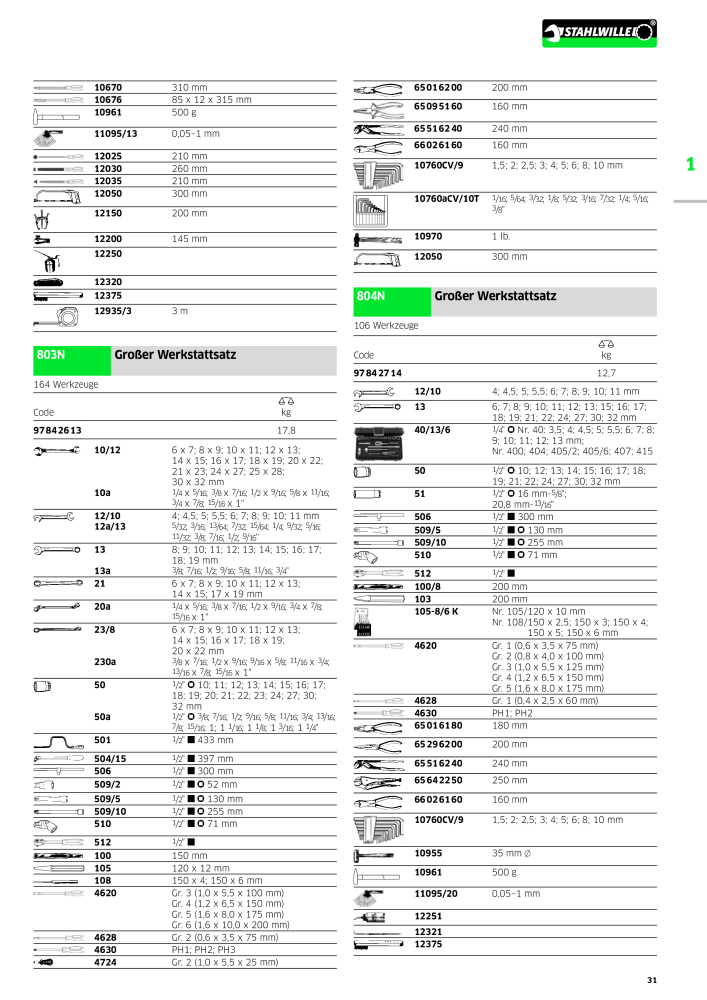 STAHLWILLE Hauptkatalog Handwerkzeuge NR.: 183 - Strona 33