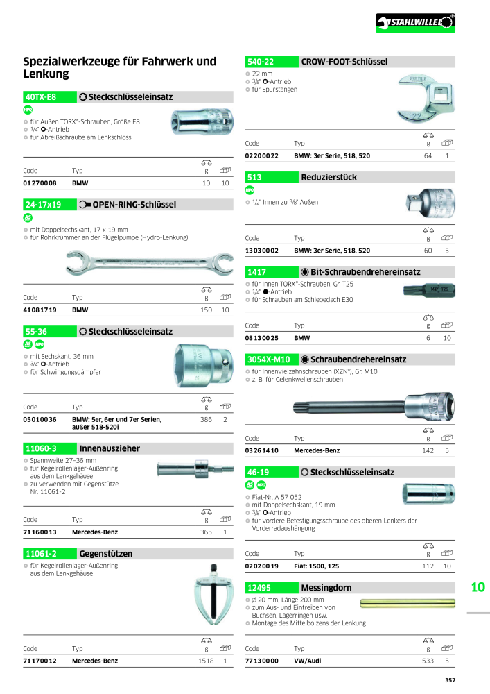 STAHLWILLE Hauptkatalog Handwerkzeuge n.: 183 - Pagina 359