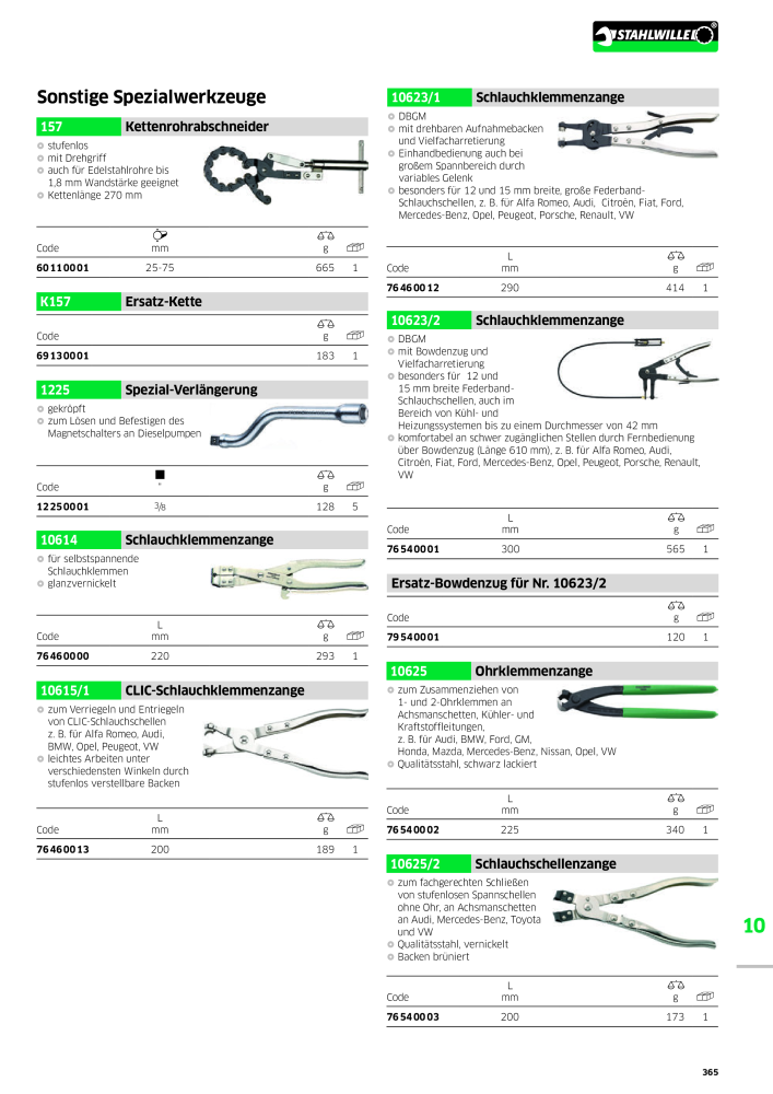 STAHLWILLE Hauptkatalog Handwerkzeuge NR.: 183 - Pagina 367