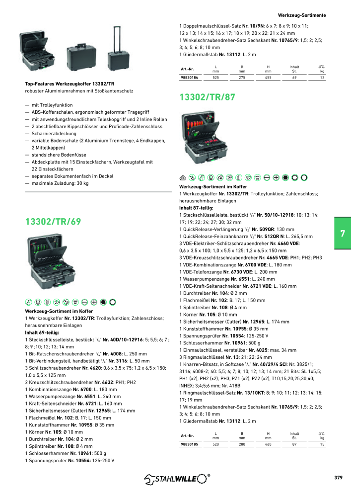 STAHLWILLE Hauptkatalog Handwerkzeuge NR.: 183 - Pagina 381