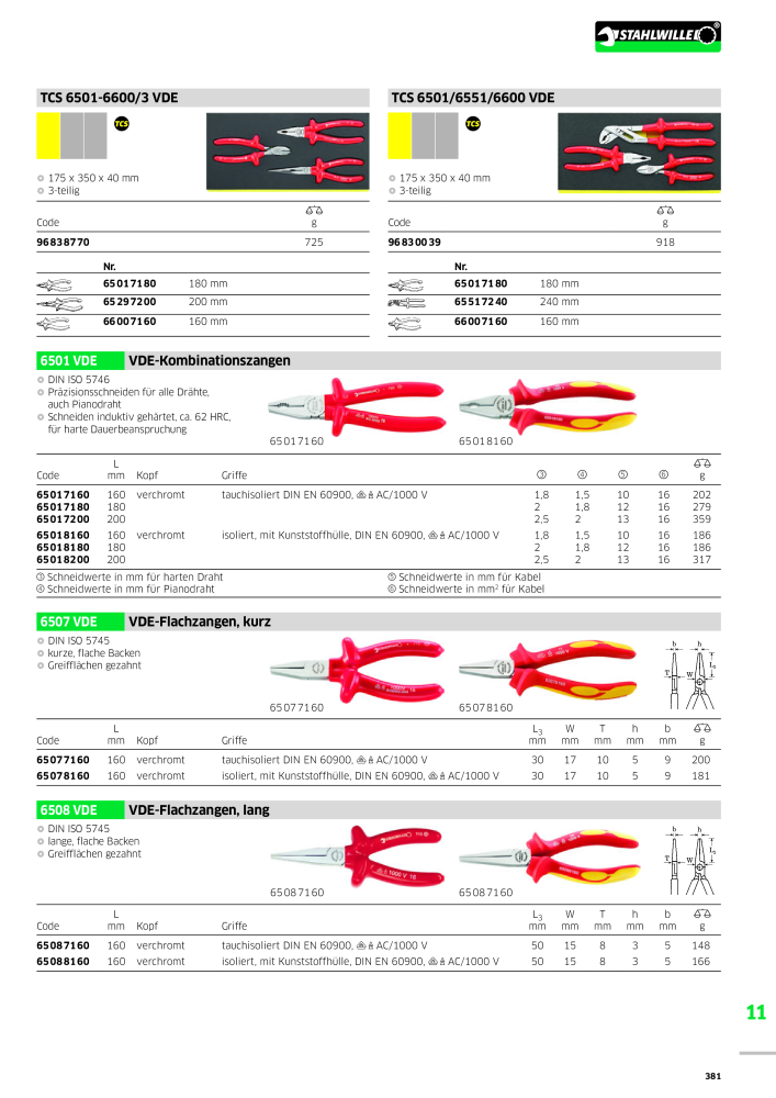 STAHLWILLE Hauptkatalog Handwerkzeuge NR.: 183 - Strona 383