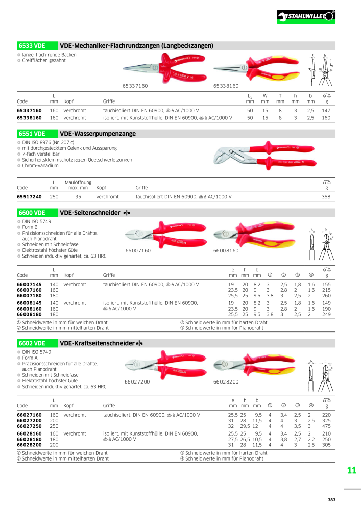 STAHLWILLE Hauptkatalog Handwerkzeuge NO.: 183 - Page 385