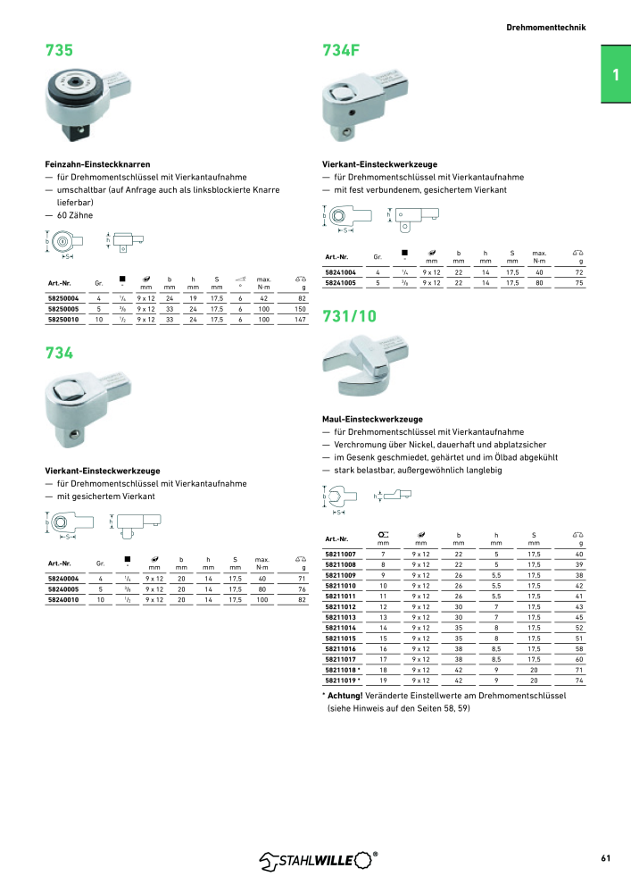 STAHLWILLE Hauptkatalog Handwerkzeuge Nº: 183 - Página 63