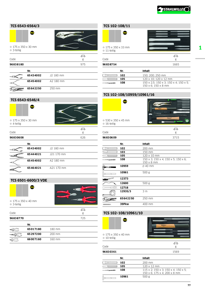 STAHLWILLE Hauptkatalog Handwerkzeuge Nº: 183 - Página 79