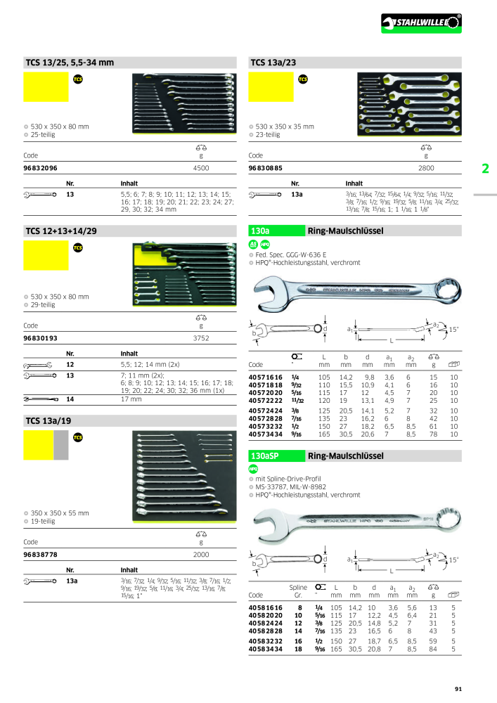 STAHLWILLE Hauptkatalog Handwerkzeuge NR.: 183 - Strona 93