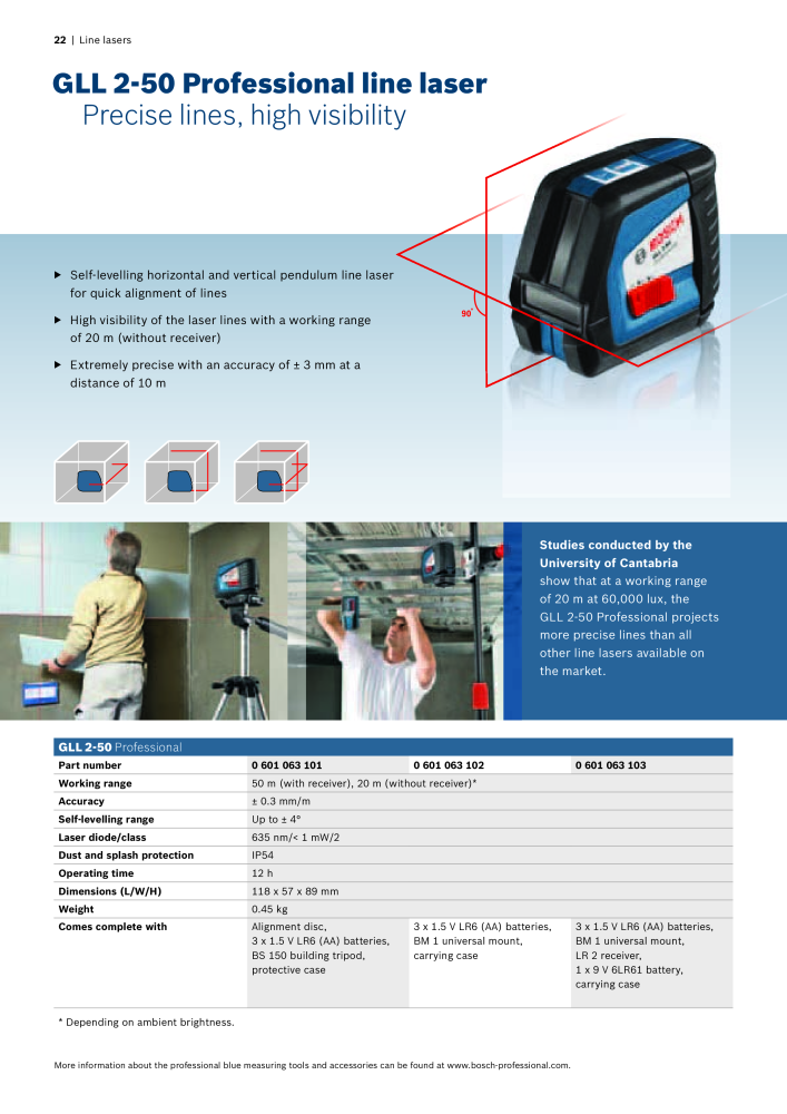 Bosch Professional blue measuring tools NO.: 1933 - Page 22