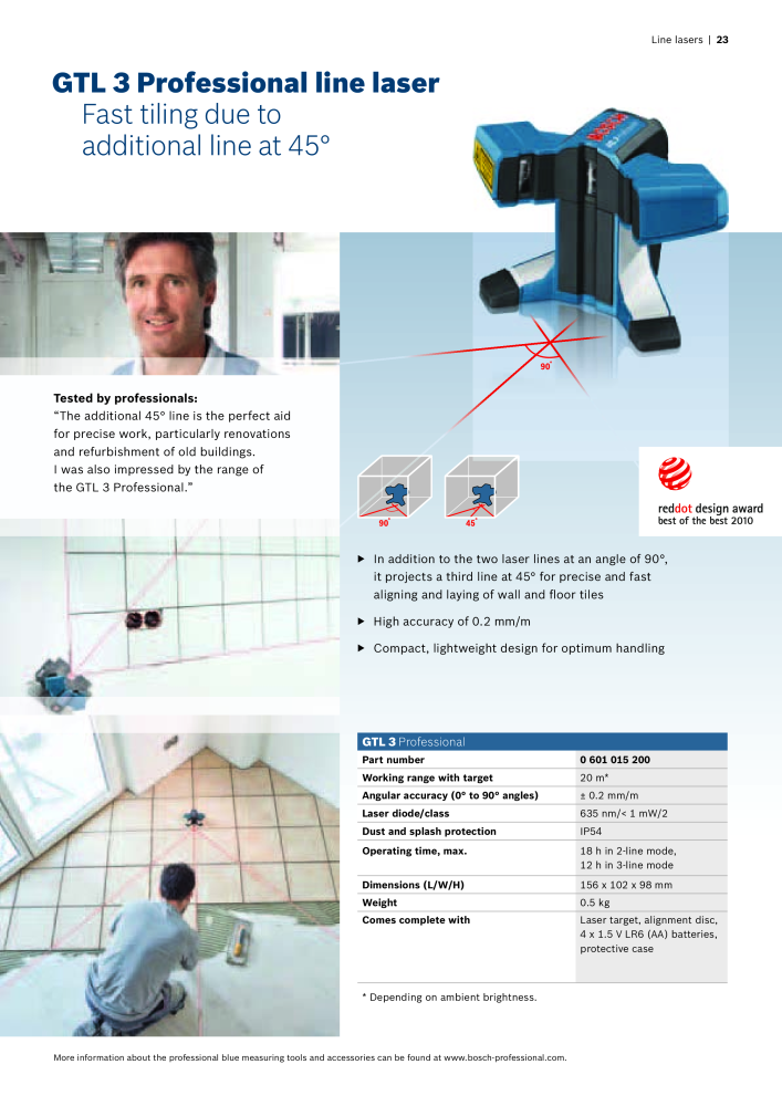 Bosch Professional blue measuring tools Nb. : 1933 - Page 23