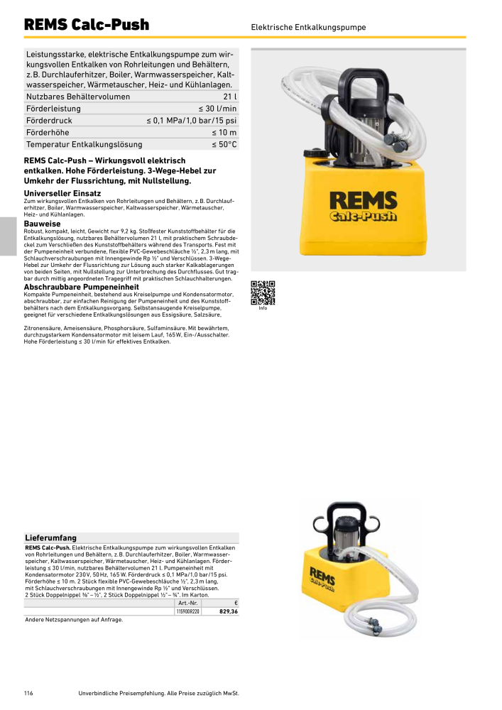 REMS Hauptkatalog Rohrbearbeitung Nb. : 1937 - Page 116