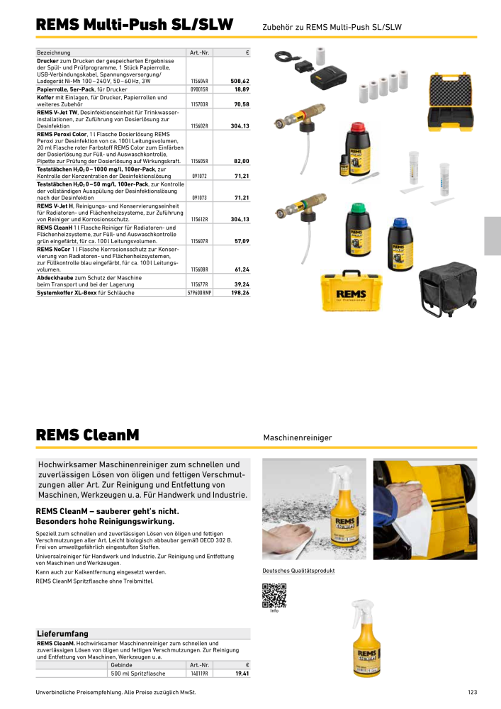 REMS Hauptkatalog Rohrbearbeitung Nº: 1937 - Página 123