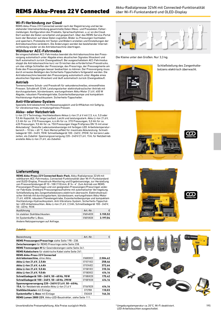REMS Hauptkatalog Rohrbearbeitung NR.: 1937 - Seite 195
