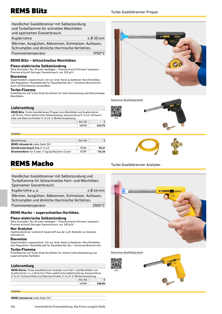 REMS Hauptkatalog Rohrbearbeitung NR.: 1937 - Pagina 266