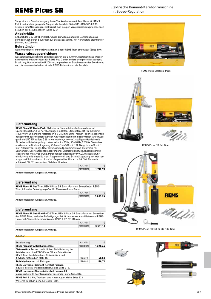 REMS Hauptkatalog Rohrbearbeitung NR.: 1937 - Pagina 307
