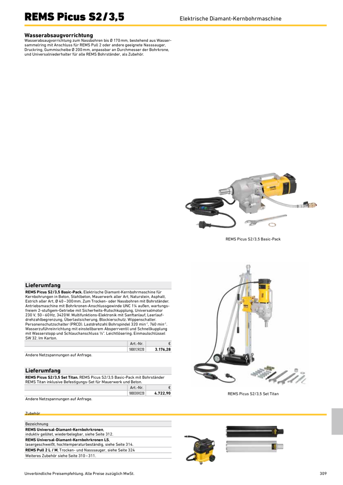 REMS Hauptkatalog Rohrbearbeitung NR.: 1937 - Pagina 309