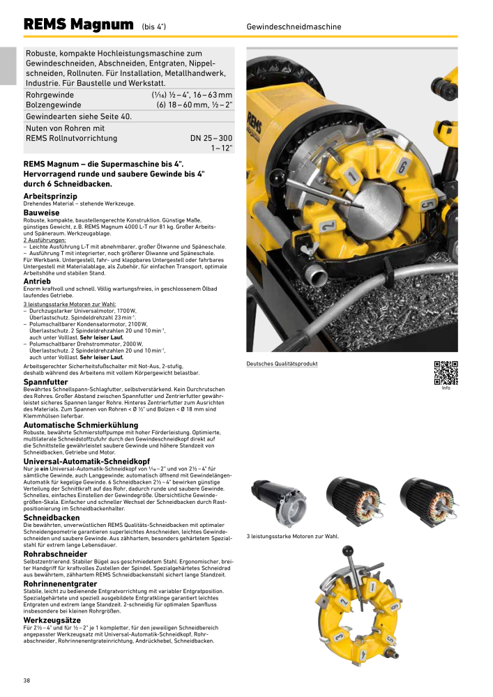 REMS Hauptkatalog Rohrbearbeitung NR.: 1937 - Pagina 38