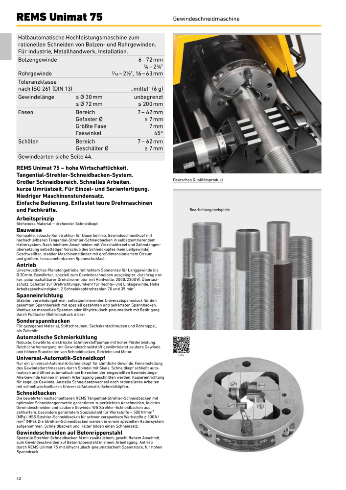 REMS Hauptkatalog Rohrbearbeitung Nb. : 1937 - Page 42