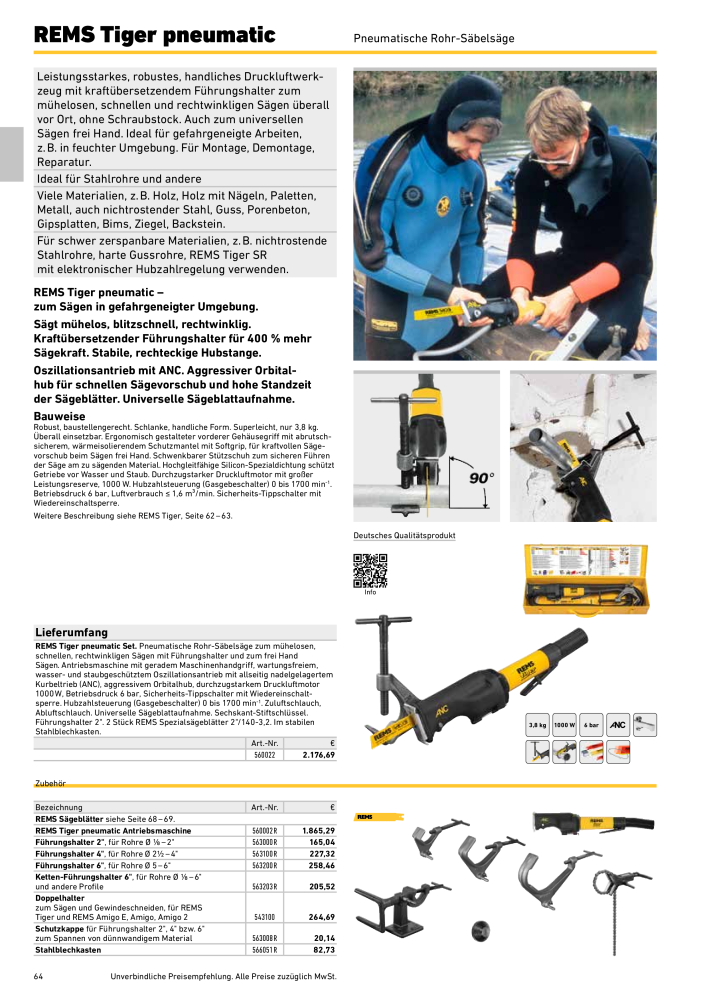 REMS Hauptkatalog Rohrbearbeitung NR.: 1937 - Side 64