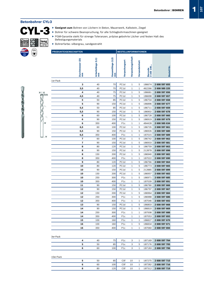 Bosch - Zubehörkatalog NO.: 1941 - Page 107