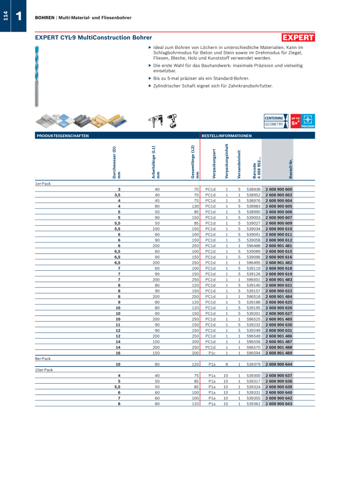 Bosch - Zubehörkatalog NO.: 1941 - Page 114