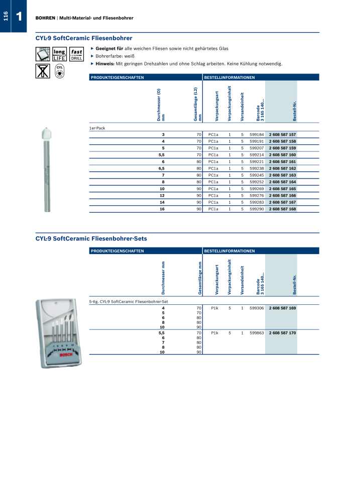 Bosch - Zubehörkatalog NO.: 1941 - Page 116