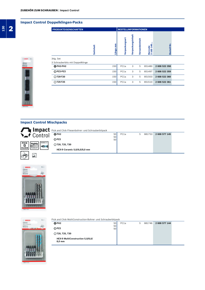 Bosch - Zubehörkatalog NO.: 1941 - Page 130