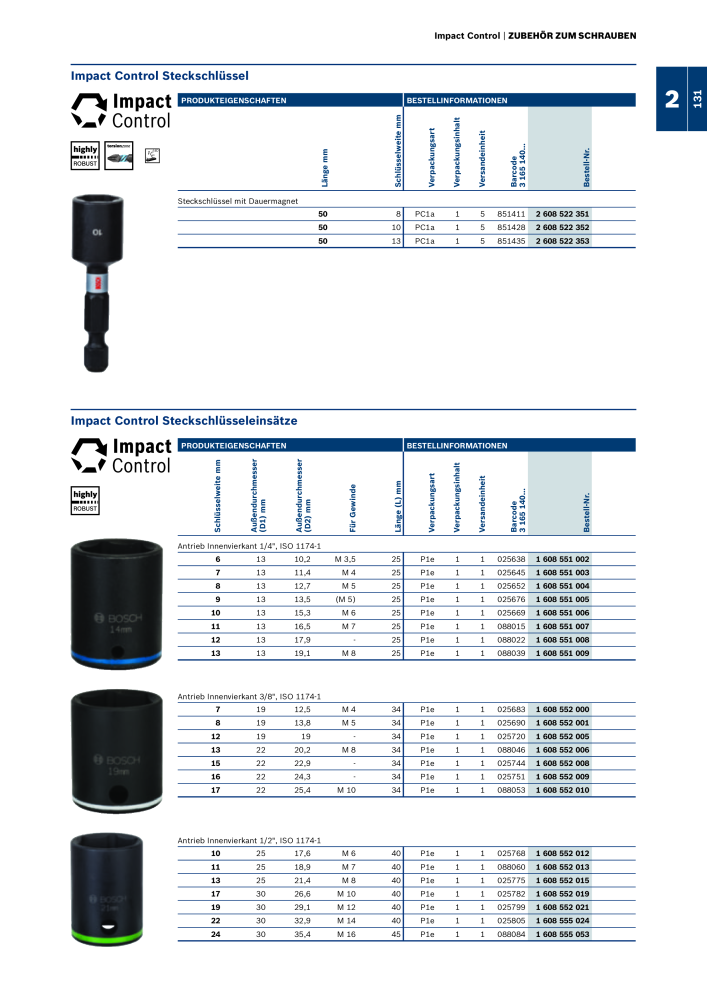 Bosch - Zubehörkatalog NO.: 1941 - Page 131