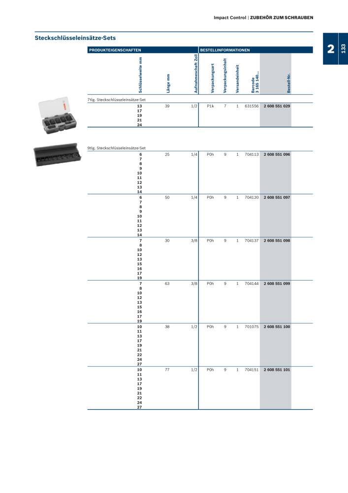 Bosch - Zubehörkatalog NO.: 1941 - Page 133