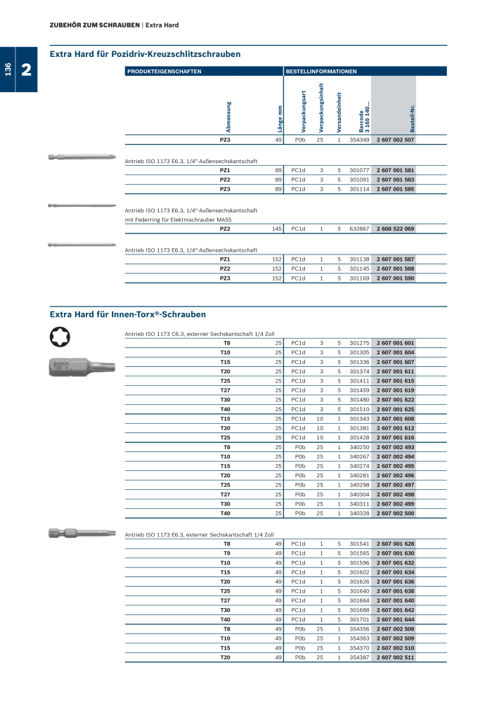 Bosch - Zubehörkatalog NO.: 1941 - Page 136