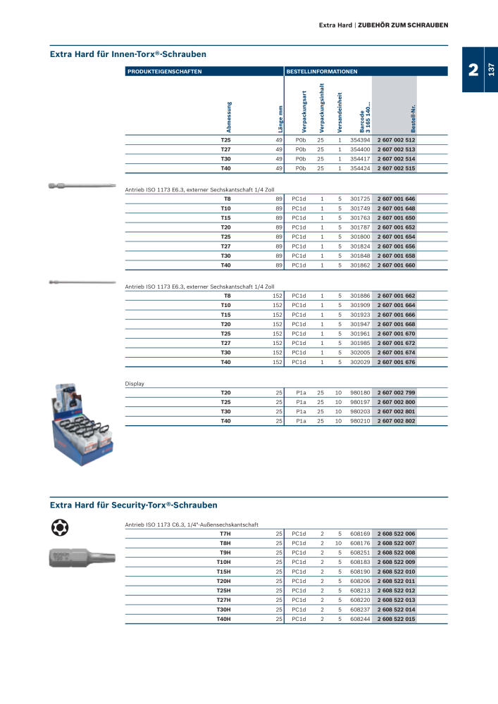 Bosch - Zubehörkatalog NO.: 1941 - Page 137