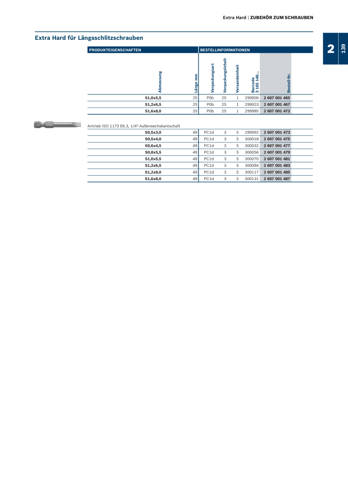 Bosch - Zubehörkatalog NR.: 1941 - Seite 139