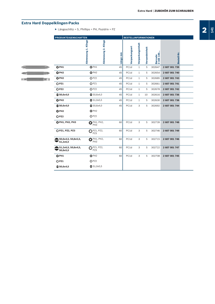 Bosch - Zubehörkatalog NO.: 1941 - Page 141
