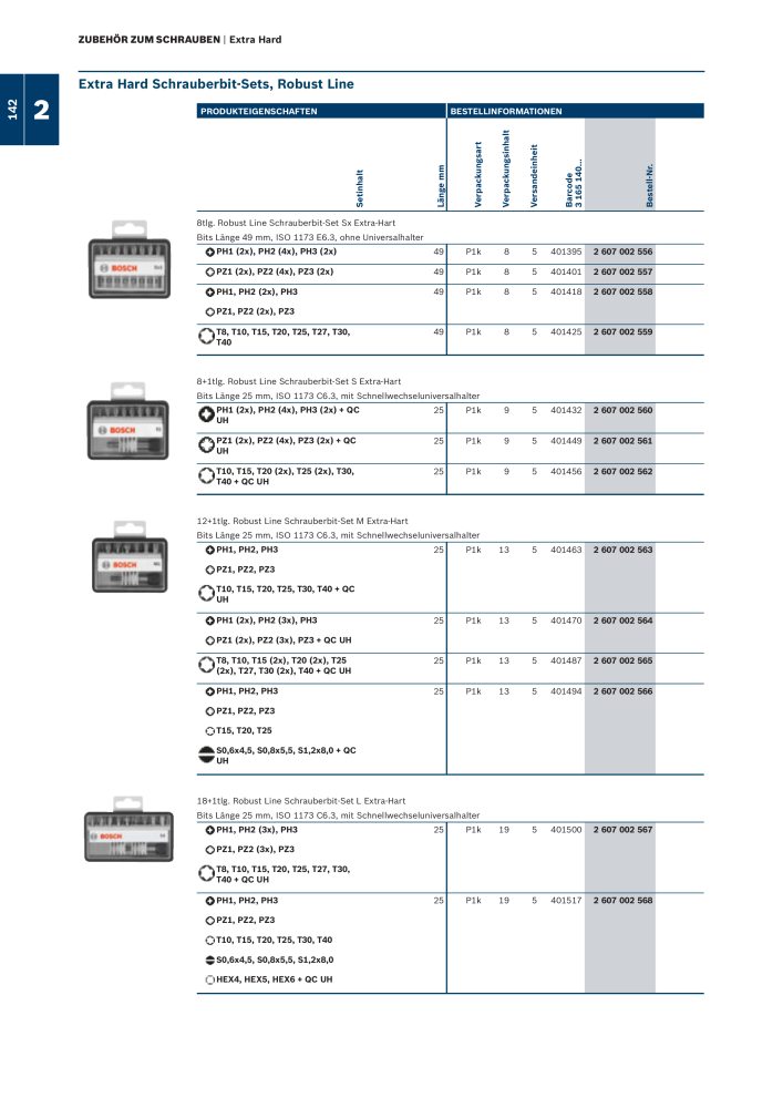 Bosch - Zubehörkatalog NO.: 1941 - Page 142