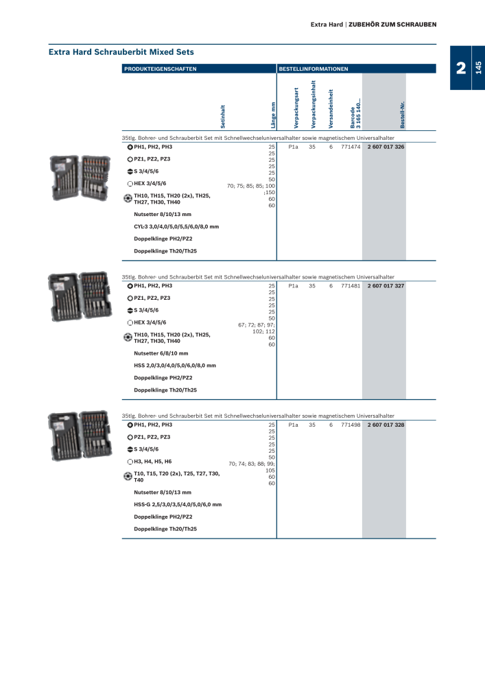 Bosch - Zubehörkatalog NO.: 1941 - Page 145