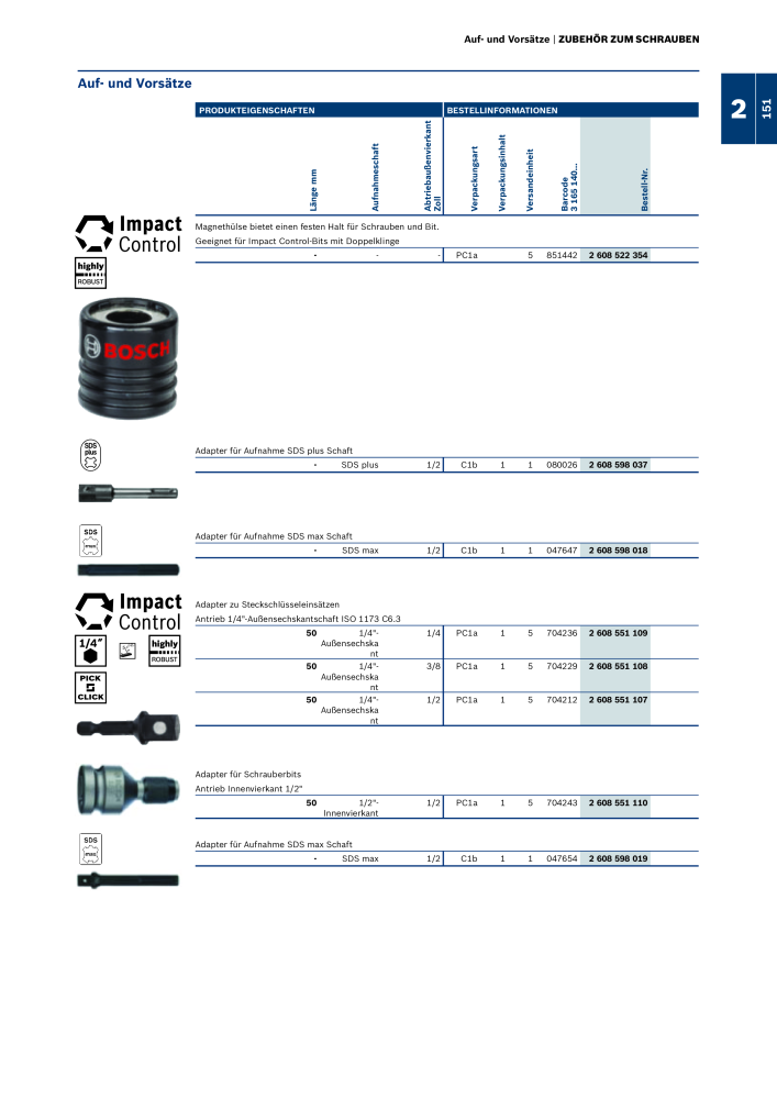 Bosch - Zubehörkatalog NR.: 1941 - Seite 151