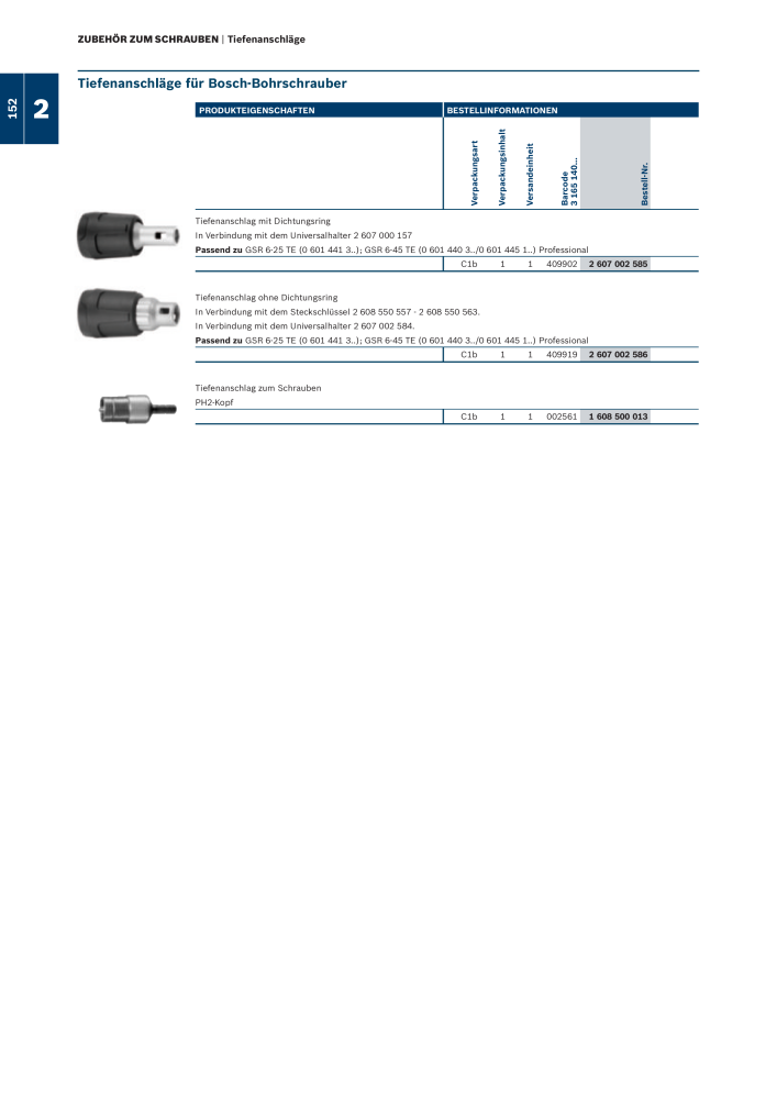 Bosch - Zubehörkatalog NR.: 1941 - Seite 152