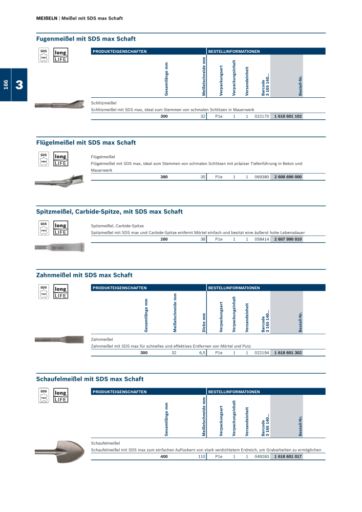 Bosch - Zubehörkatalog NO.: 1941 - Page 166