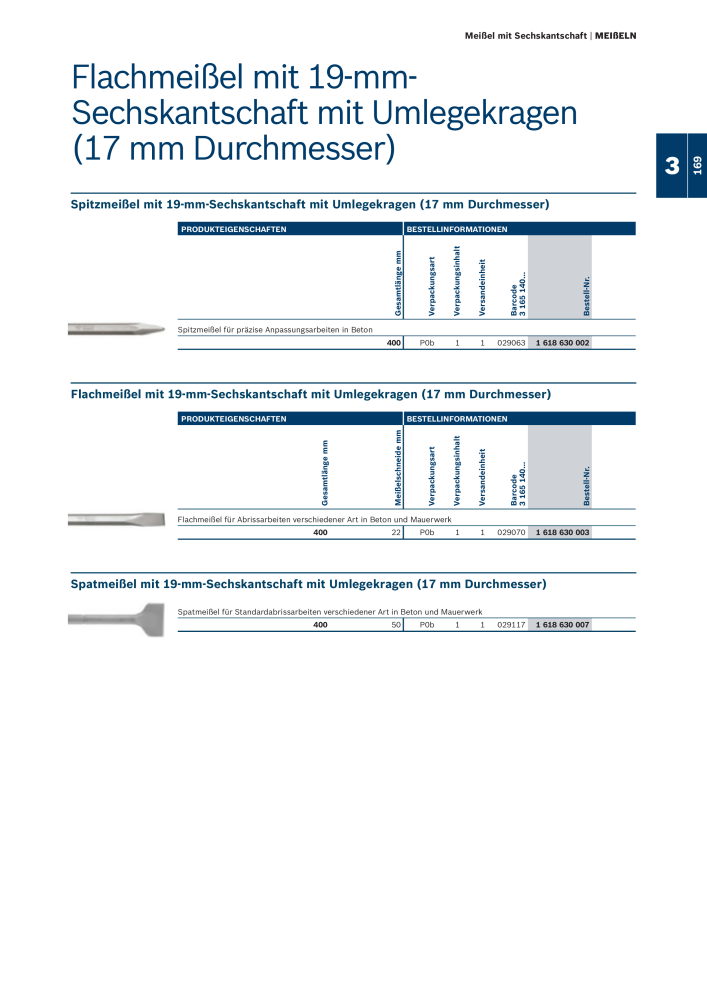 Bosch - Zubehörkatalog NO.: 1941 - Page 169