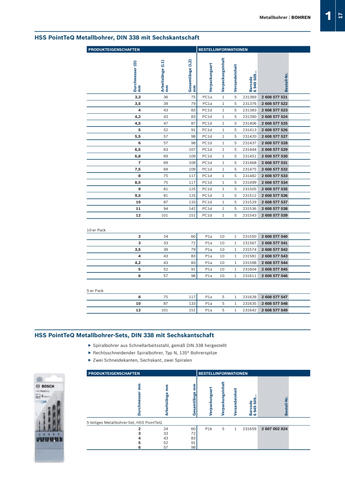 Bosch - Zubehörkatalog NO.: 1941 - Page 17