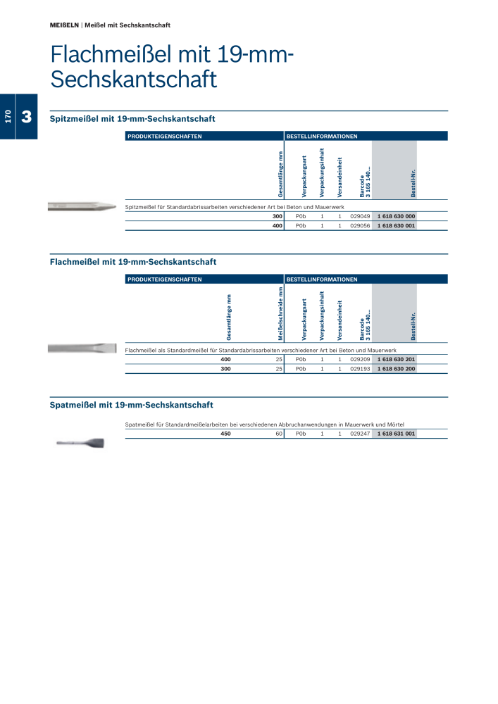 Bosch - Zubehörkatalog NO.: 1941 - Page 170