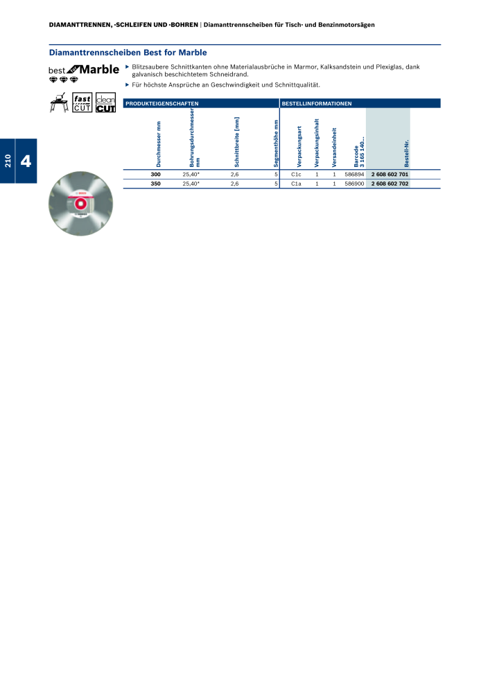 Bosch - Zubehörkatalog NO.: 1941 - Page 210