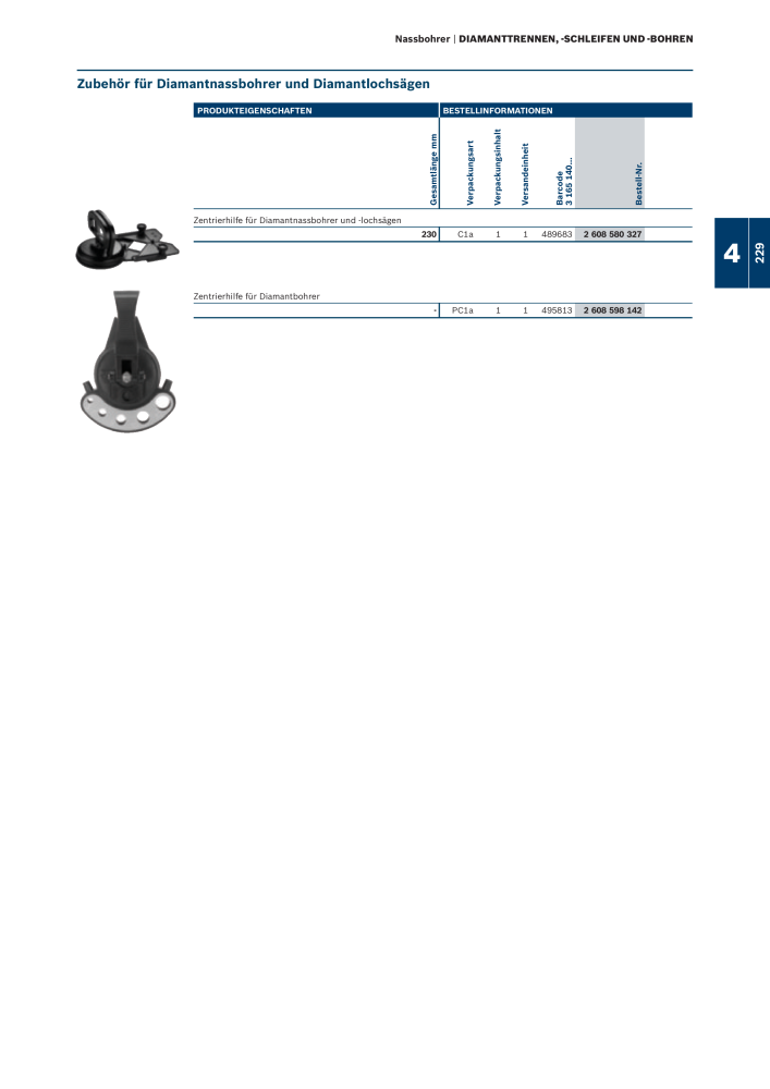Bosch - Zubehörkatalog NO.: 1941 - Page 229