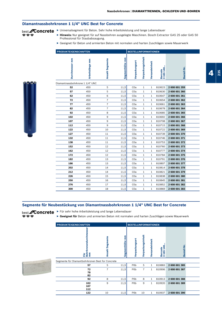 Bosch - Zubehörkatalog NO.: 1941 - Page 235