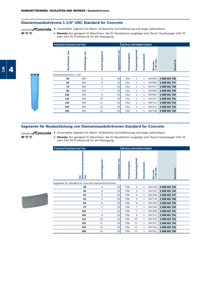 Bosch - Zubehörkatalog NO.: 1941 - Page 238