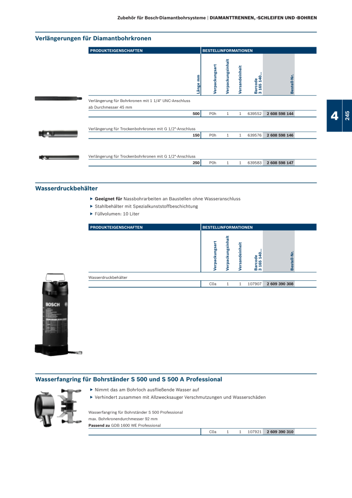 Bosch - Zubehörkatalog NO.: 1941 - Page 245