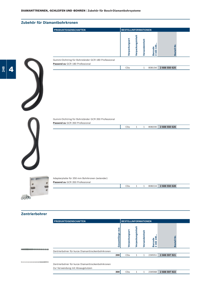 Bosch - Zubehörkatalog NO.: 1941 - Page 248