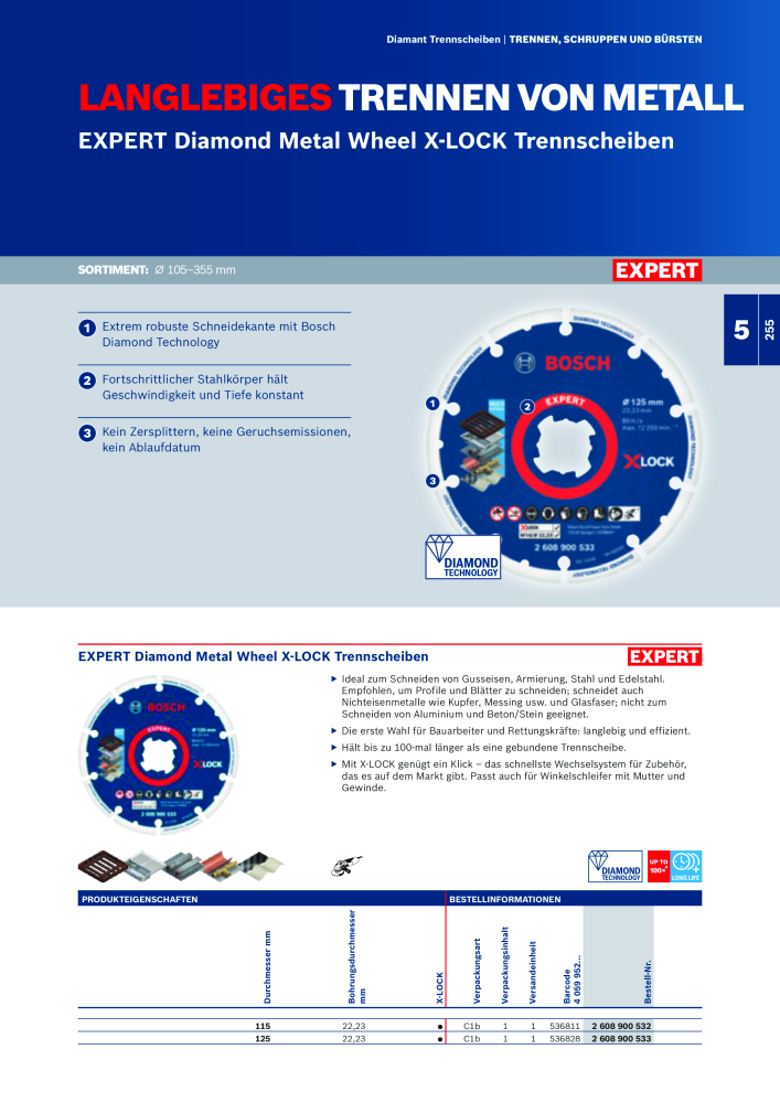 Bosch - Zubehörkatalog NO.: 1941 - Page 255