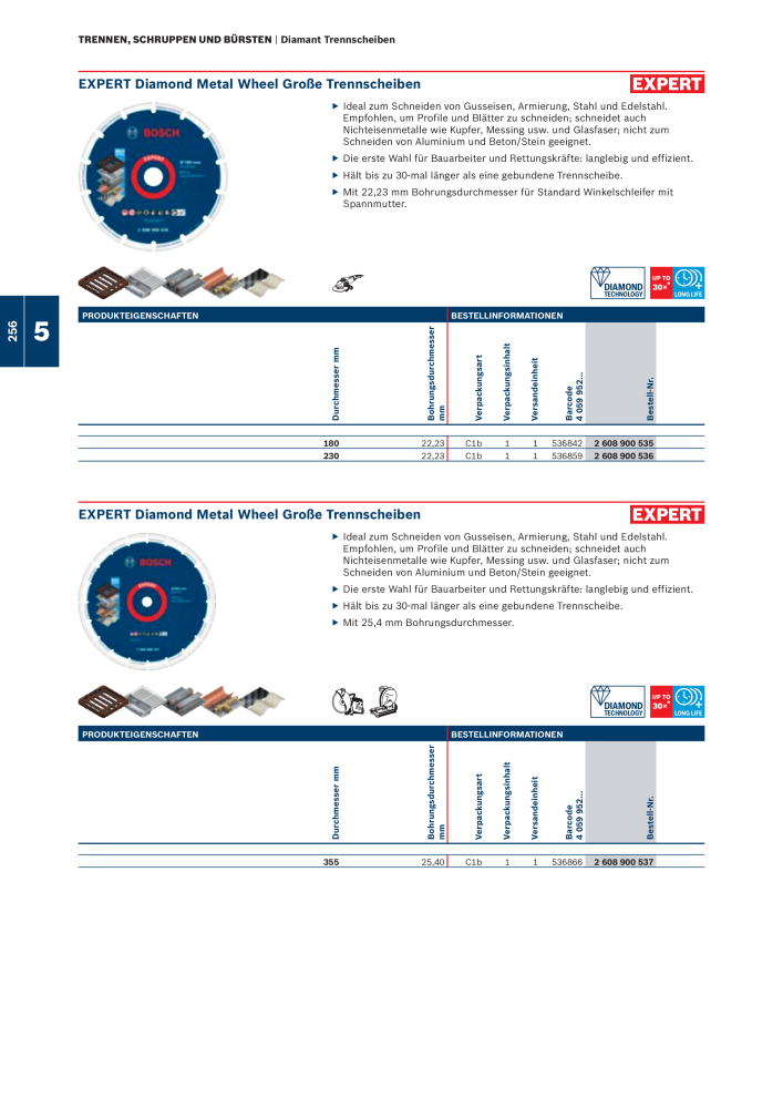 Bosch - Zubehörkatalog NO.: 1941 - Page 256