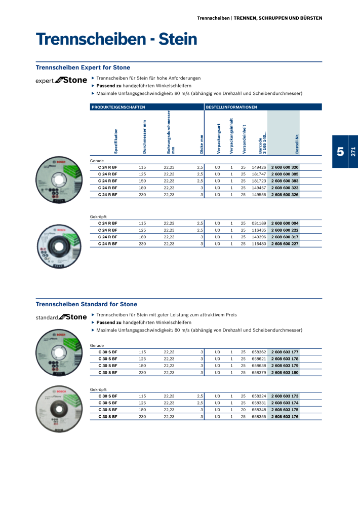 Bosch - Zubehörkatalog NO.: 1941 - Page 271