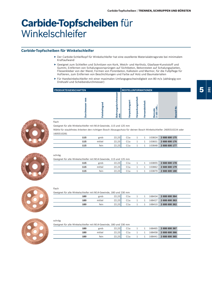 Bosch - Zubehörkatalog NO.: 1941 - Page 281