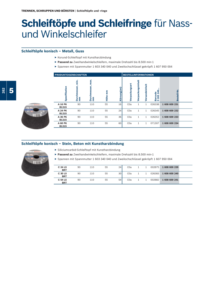 Bosch - Zubehörkatalog NO.: 1941 - Page 282