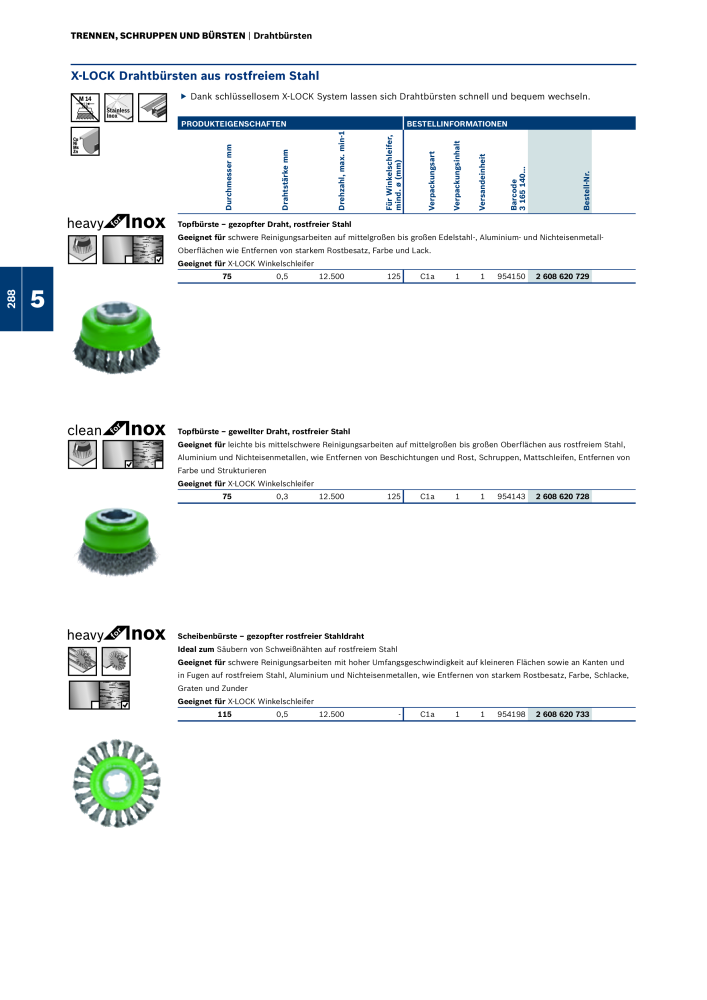 Bosch - Zubehörkatalog NO.: 1941 - Page 288